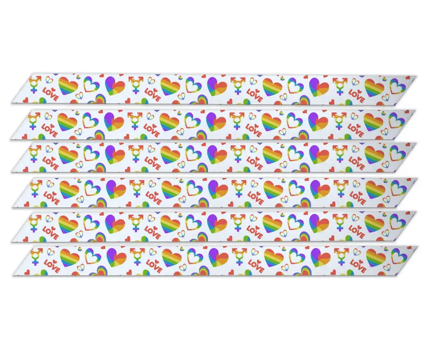 pulseras de tela personalizadas con un patrón de imágenes del orgullo LGTBIQ