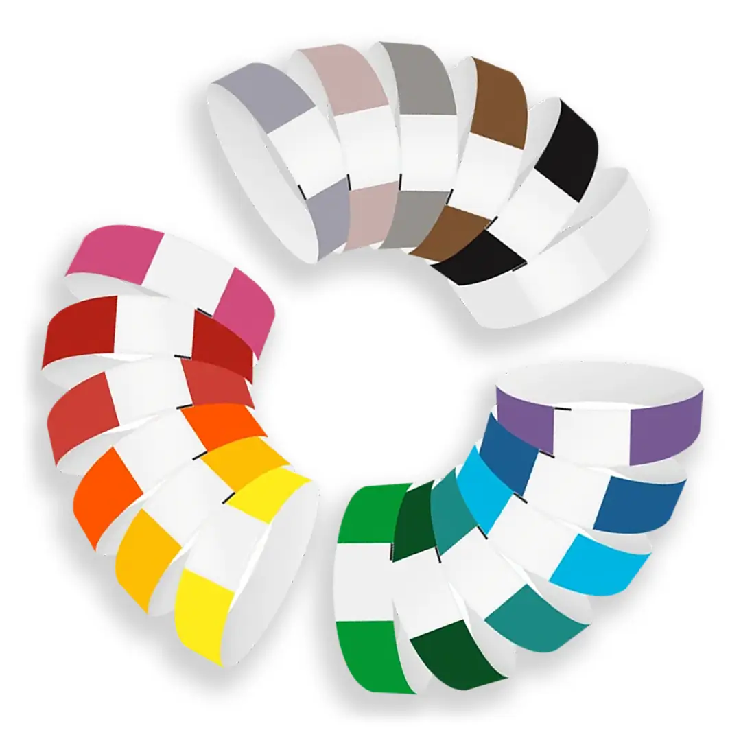 pulseras de tela y Tyvek personalizadas para conciertos y festivales