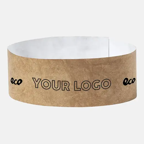 Pulseras Tyvek Kraft personalizadas 27mm
